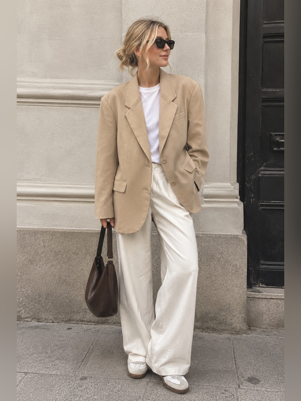 H&M Beige Oversize Blazer size M